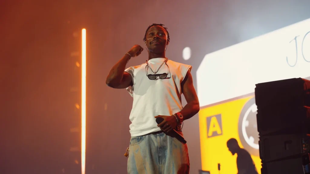 Asake performing on stage