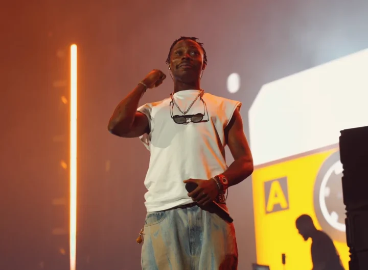 Asake performing on stage